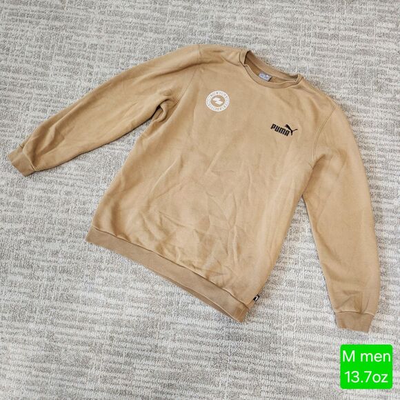 Puma x HYROX men's camel tan fleece pullover sweatshirt size M - Picture 1 of 12
